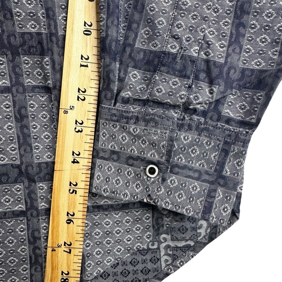 Robert Graham Men's Classic Fit Front Button Down Flip Cuffs Shirt Gray Size L - Picture 6 of 8